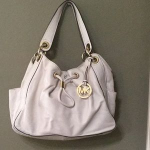 Cream Michael Kors purse